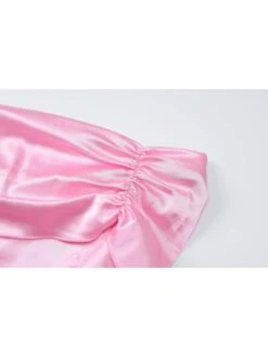 Colorblock Patchwork Boat Neck Short Sleeve Maxi Dress -Women's Clothing Shop P 20240620091206631 853