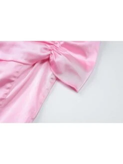 Colorblock Patchwork Boat Neck Short Sleeve Maxi Dress -Women's Clothing Shop P 20240620091207661 965