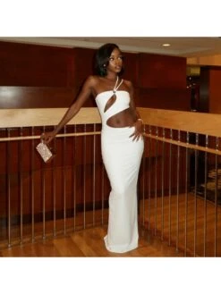 Hollow Out Tie-wrap Sleeveless Maxi Dress -Women's Clothing Shop P 20240620150034754 532