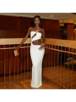 Hollow Out Tie-wrap Sleeveless Maxi Dress -Women's Clothing Shop P 20240620150035908 905