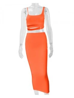 Patchwork High Rise Sheath Dress Skirt Sets -Women's Clothing Shop P 20240620162821431 758