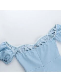 Patchwork Tie-wrap Bodycon Short Sleeve Dress -Women's Clothing Shop P 20240620182451417 258