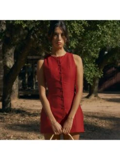 Patchwork Crewneck Sheath Dress Sleeveless Dresses -Women's Clothing Shop P 20240624112036016 579