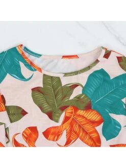 Lace Up High Rise A-line Short Sleeve Dress -Women's Clothing Shop P 20240625152833411 770