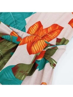 Lace Up High Rise A-line Short Sleeve Dress -Women's Clothing Shop P 20240625152834537 722