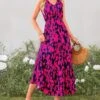 Printed V Neck High Rise Sleeveless Dress -Women's Clothing Shop P 20240625175215998 275